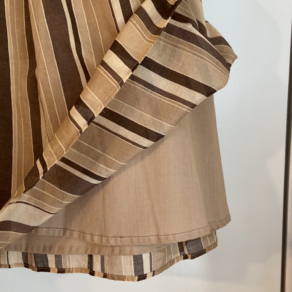 Sassy 100% cotton fully lined skirt in shades of brown & tan! Great for summer! - Picture 3 of 5